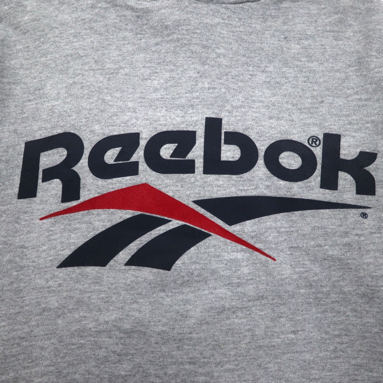 Reebok anni '90, made in USA, felpa con cappuccio pullover con logo Vector, taglia M, grigio, cotone