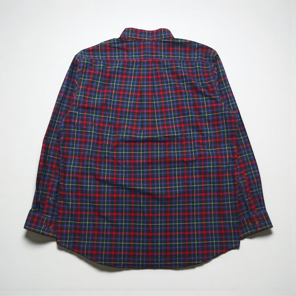L.L.Bean ボタンダウン シャツ L レッド コットン TRADITIONAL FIT チェック 500539