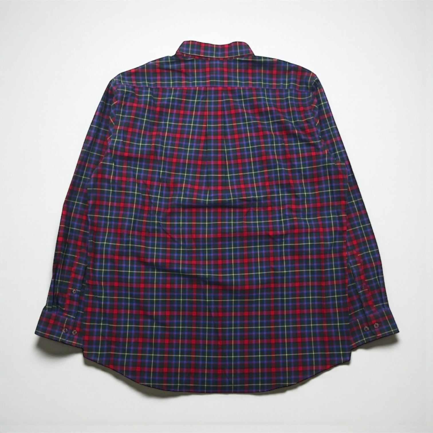 L.L.Bean ボタンダウン シャツ L レッド コットン TRADITIONAL FIT チェック 500539