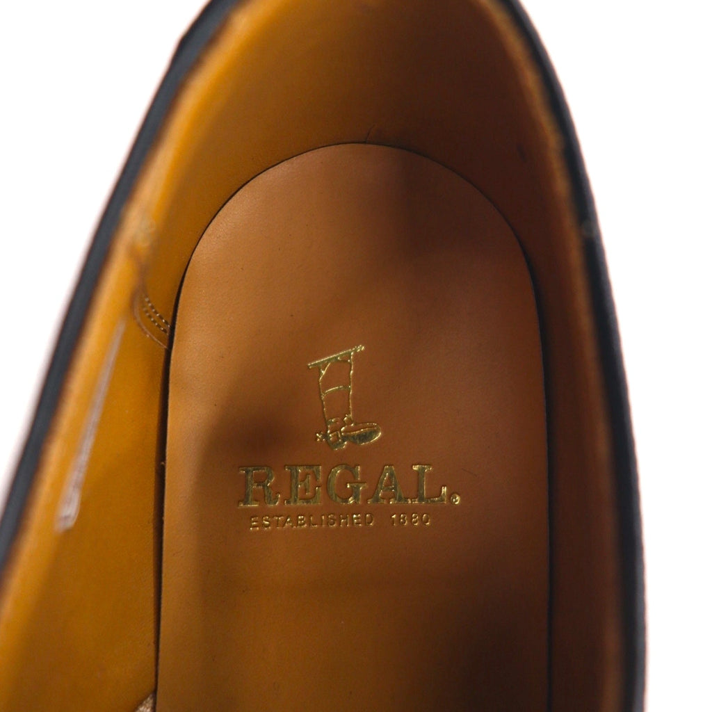 REGAL Scarpe eleganti Derby Plain Toe 27.5cm Nero Pelle Cucitura esterna JN01 Fabbricate in Giappone