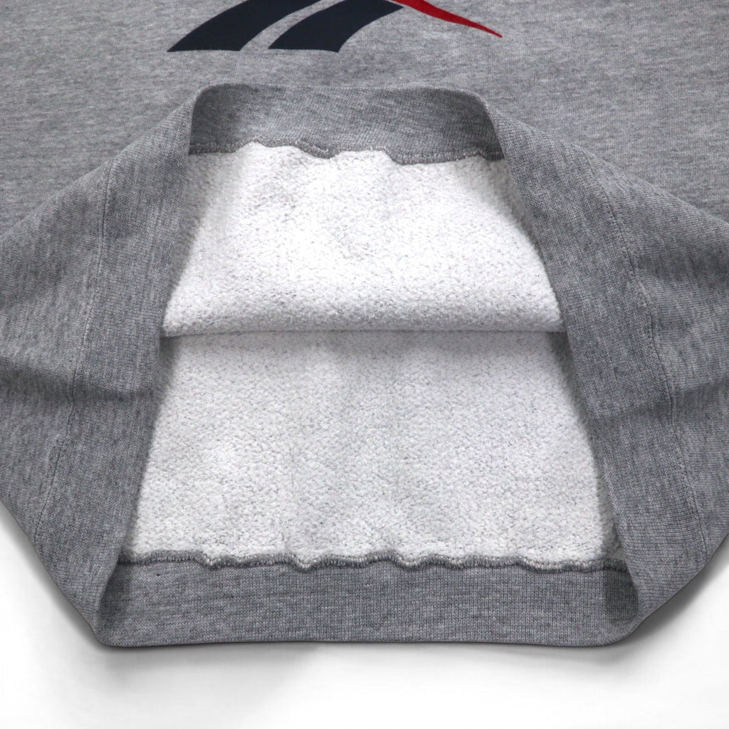 Reebok anni '90, made in USA, felpa con cappuccio pullover con logo Vector, taglia M, grigio, cotone