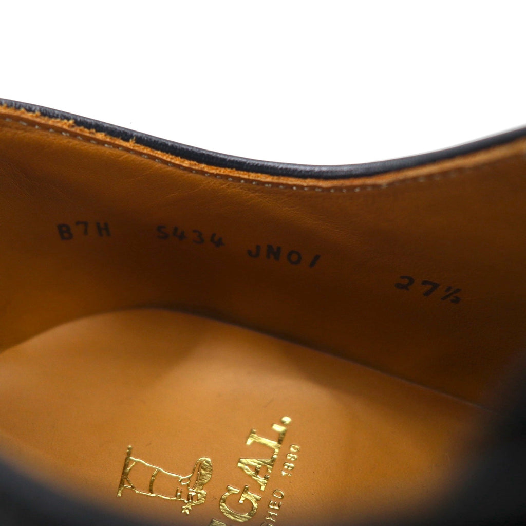REGAL Scarpe eleganti Derby Plain Toe 27.5cm Nero Pelle Cucitura esterna JN01 Fabbricate in Giappone