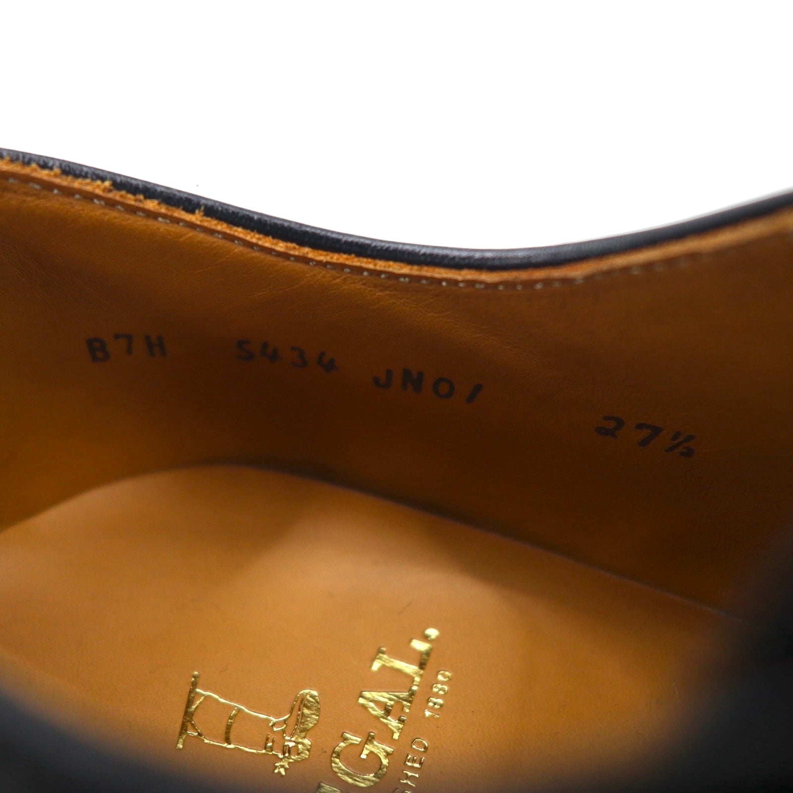 REGAL Scarpe eleganti Derby Plain Toe 27.5cm Nero Pelle Cucitura esterna JN01 Fabbricate in Giappone