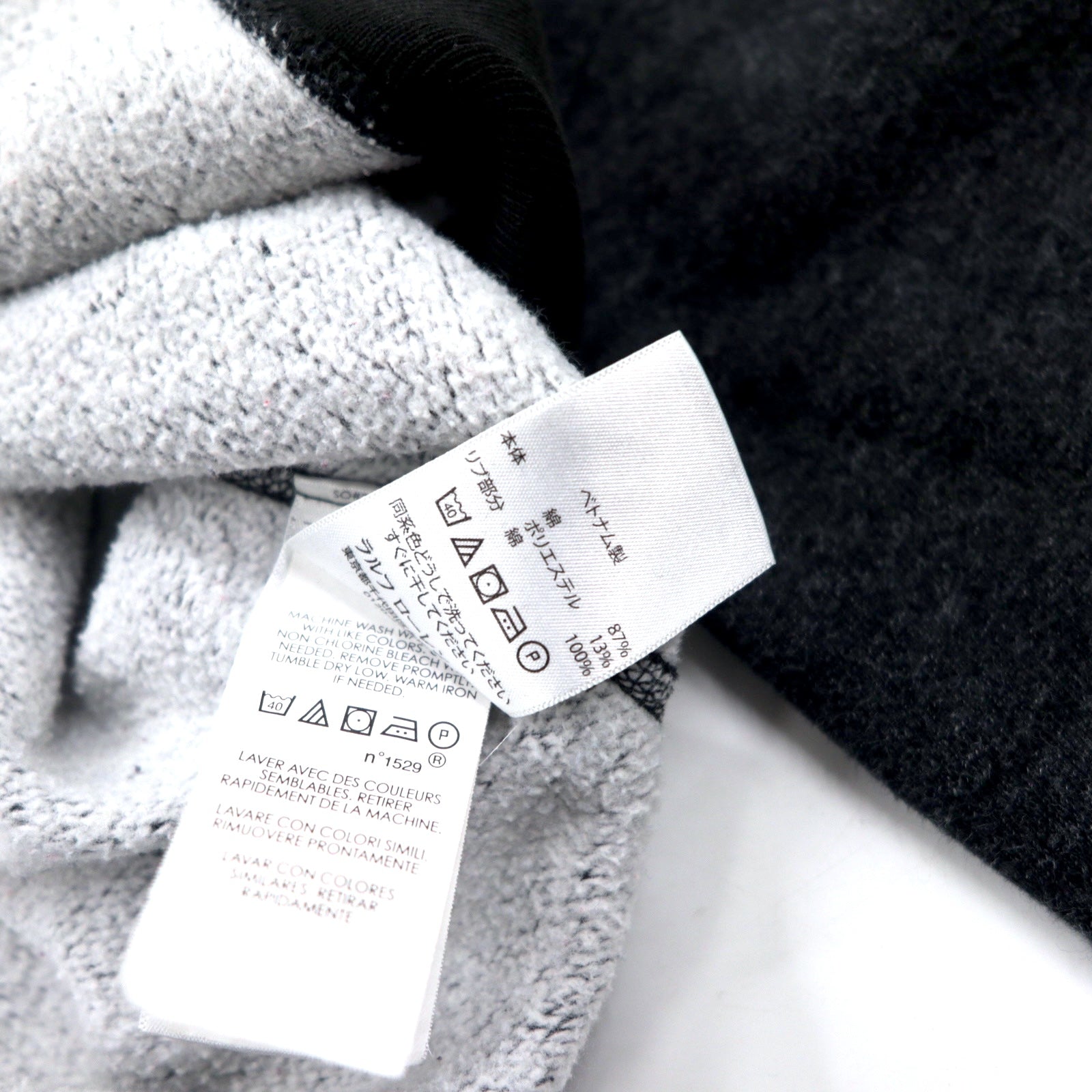 POLO RALPH LAUREN felpa con cappuccio full zip M grigio cotone logo patch