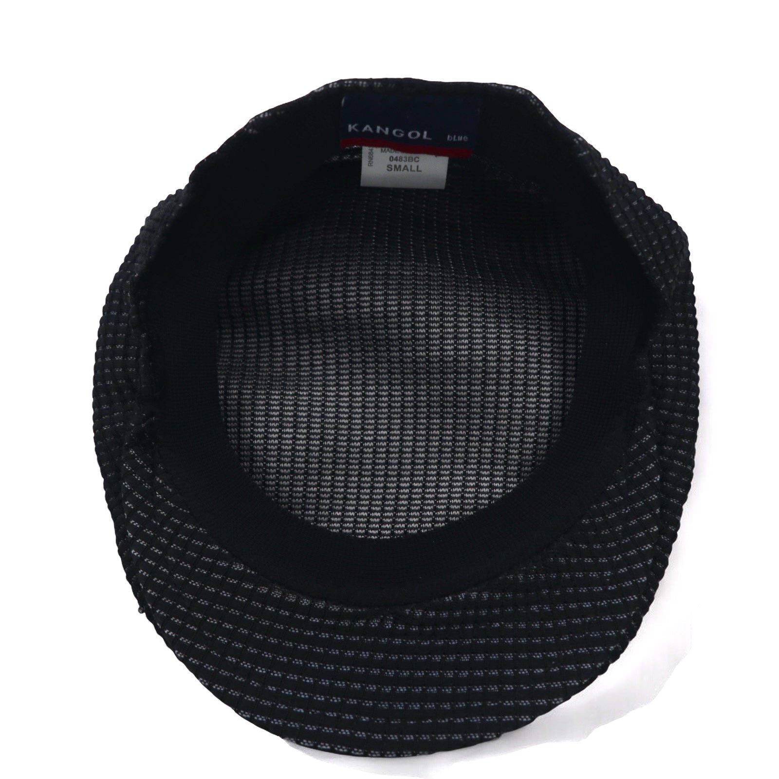 KANGOL blu cappello da caccia a nido d'ape S nero T/TONE WAFFLE CAP 0483BC