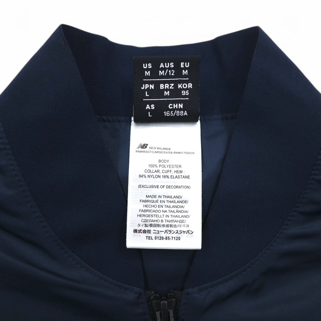 new balance Bomber in raso, giacca da aviatore L navy poliestere AWJ81501