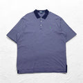 Polo by Ralph Lauren polo anni '90 XL taglia grande blu navy a righe pima cotton GOLF FIT ricamo pony piccolo made in Perù
