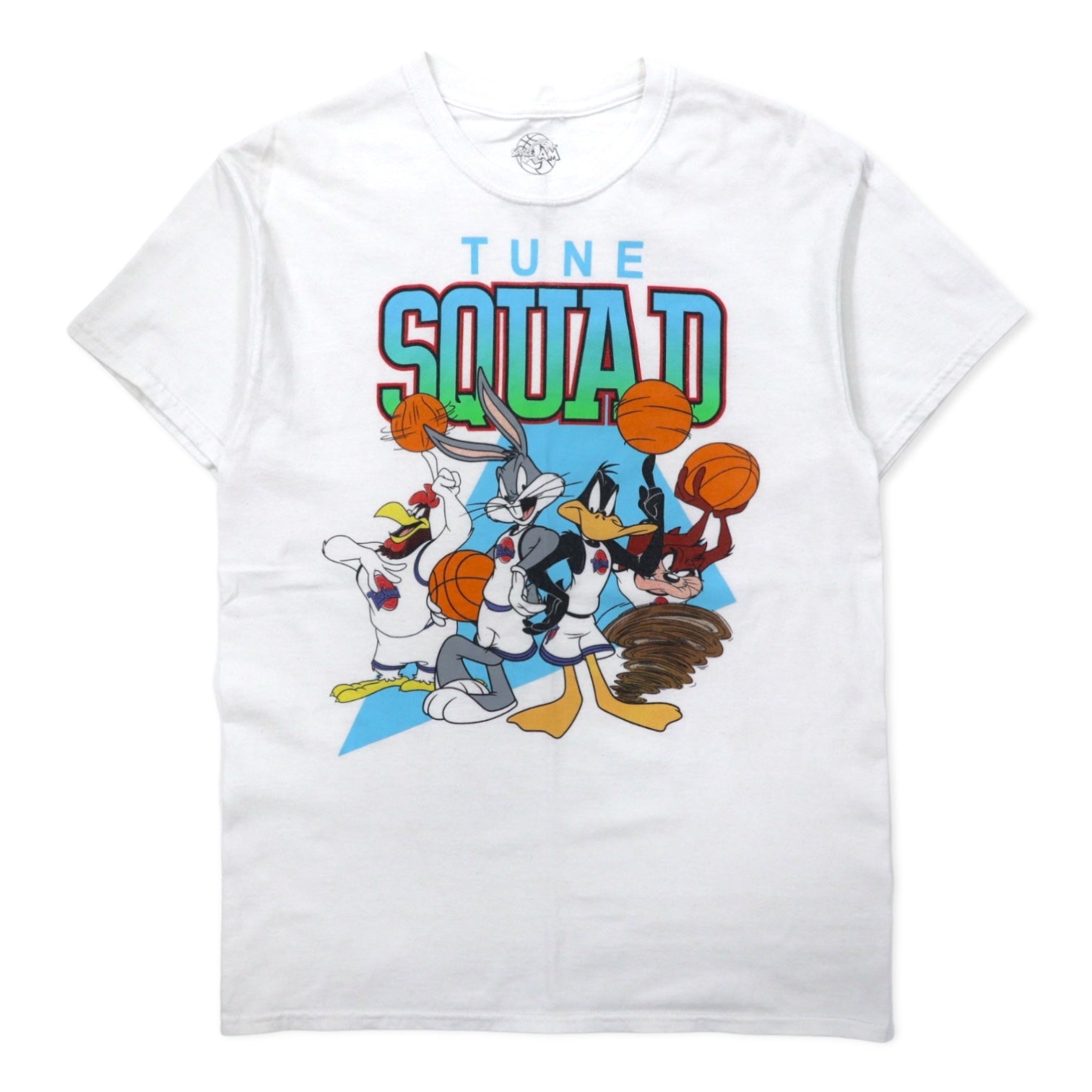 T-shirt "SPACE JAM" con stampa di personaggi, taglia M, colore bianco, cotone, WARNER BROS, LOONEY TUNES, TUNE SQUAD