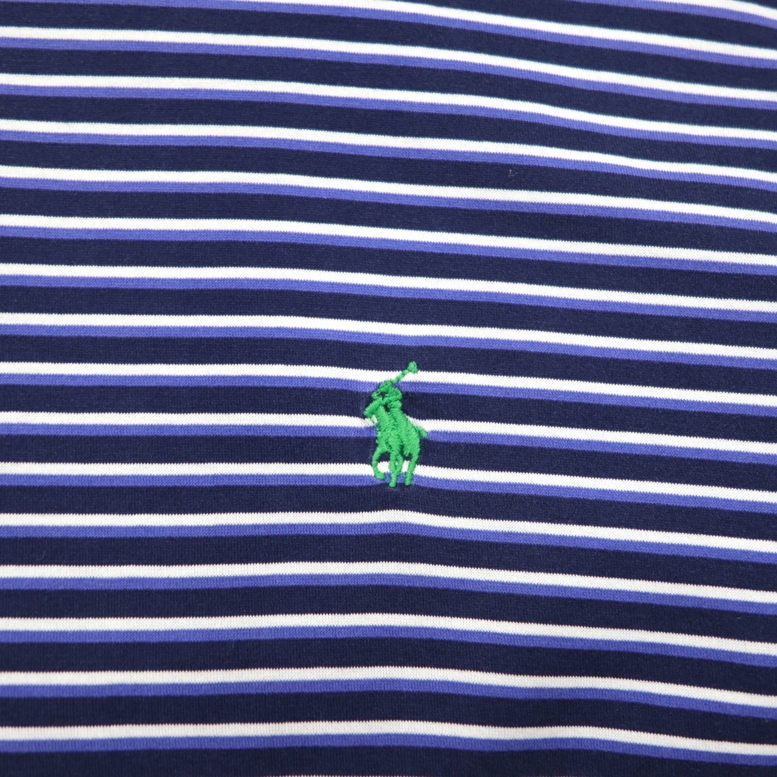 Polo by Ralph Lauren polo anni '90 XL taglia grande blu navy a righe pima cotton GOLF FIT ricamo pony piccolo made in Perù