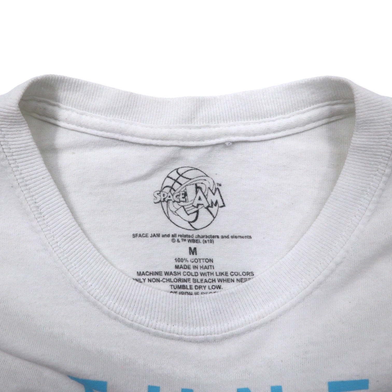 T-shirt "SPACE JAM" con stampa di personaggi, taglia M, colore bianco, cotone, WARNER BROS, LOONEY TUNES, TUNE SQUAD