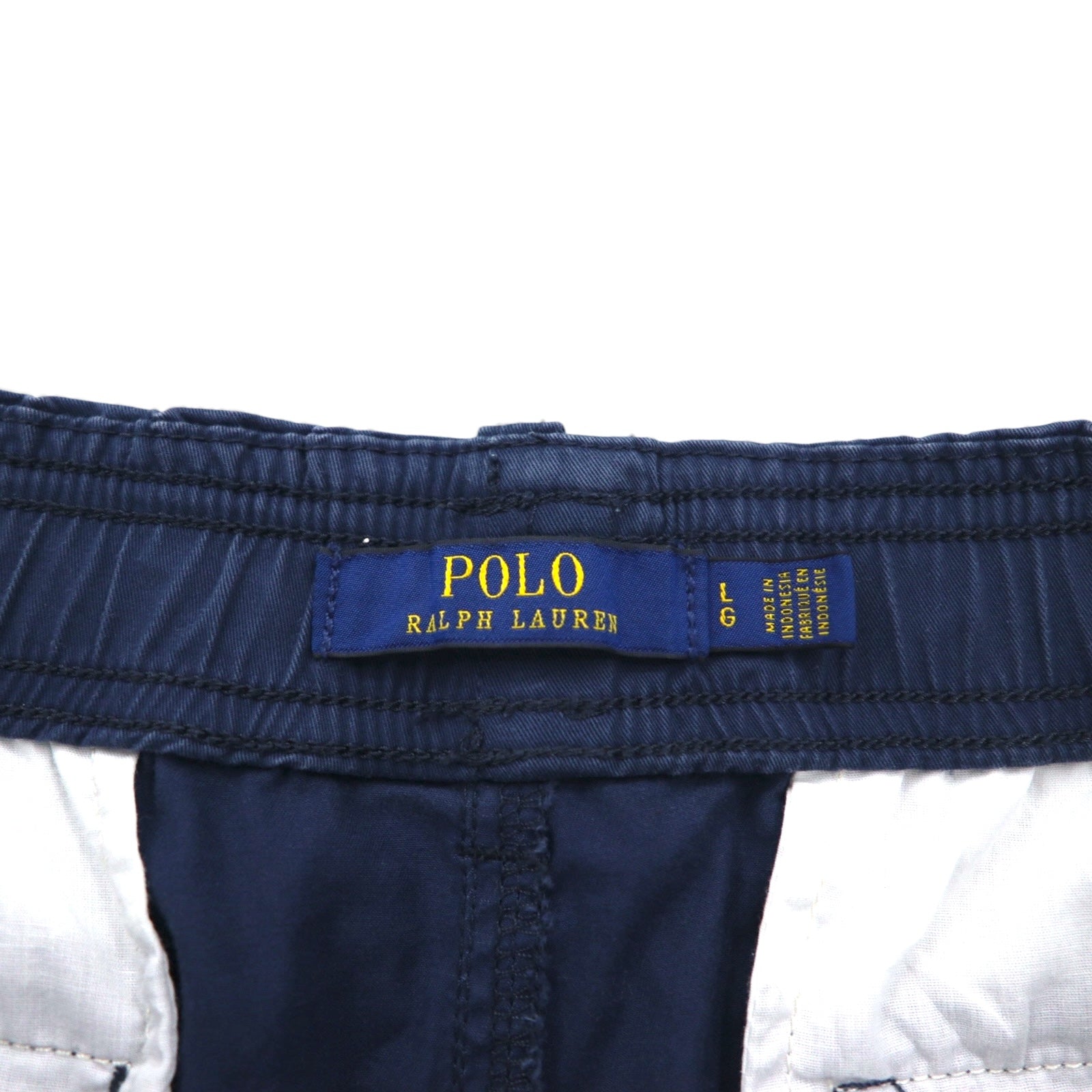 POLO RALPH LAUREN Pantaloncini corti elasticizzati easy fit L blu navy cotone