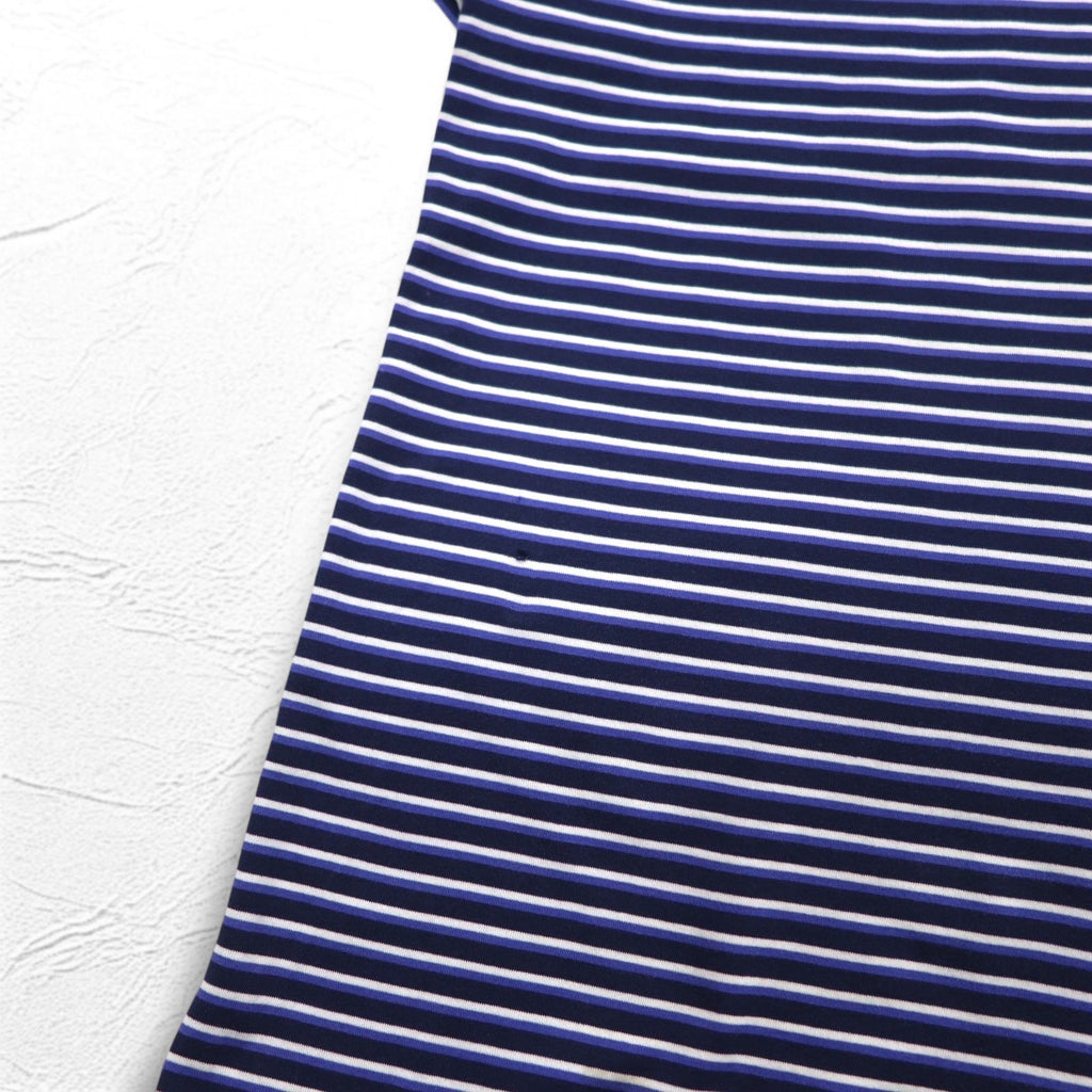 Polo by Ralph Lauren polo anni '90 XL taglia grande blu navy a righe pima cotton GOLF FIT ricamo pony piccolo made in Perù