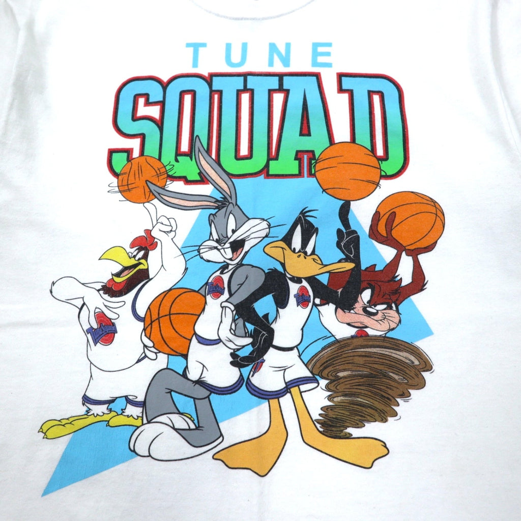 T-shirt "SPACE JAM" con stampa di personaggi, taglia M, colore bianco, cotone, WARNER BROS, LOONEY TUNES, TUNE SQUAD