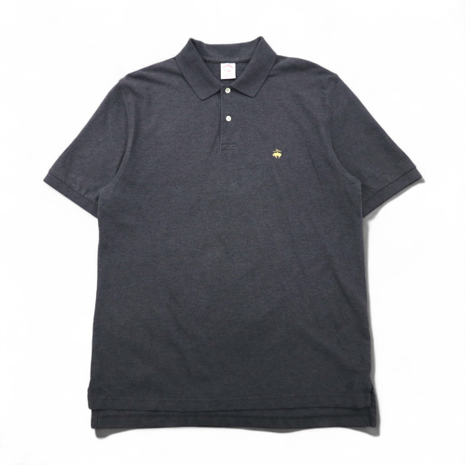 Brooks Brothers Polo L Grigio Cotone Piqué Logo Ricamato
