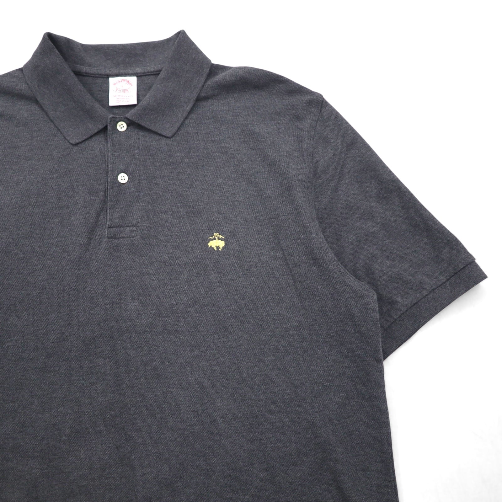 Brooks Brothers Polo L Grigio Cotone Piqué Logo Ricamato