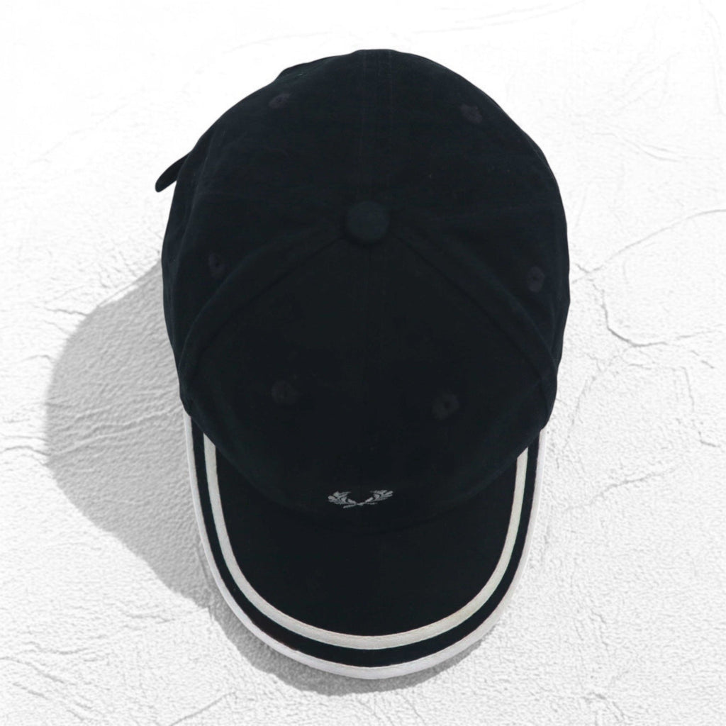 FRED PERRY Cappellino a 6 pannelli TAGLIA UNICA Cappellino nero Cotone Logo ricamato a punto singolo