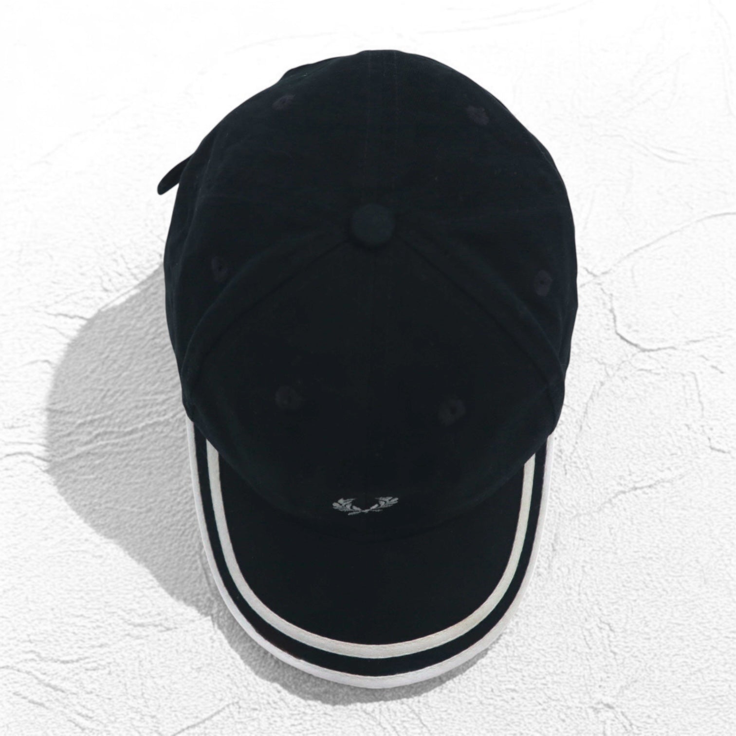FRED PERRY Cappellino a 6 pannelli TAGLIA UNICA Cappellino nero Cotone Logo ricamato a punto singolo