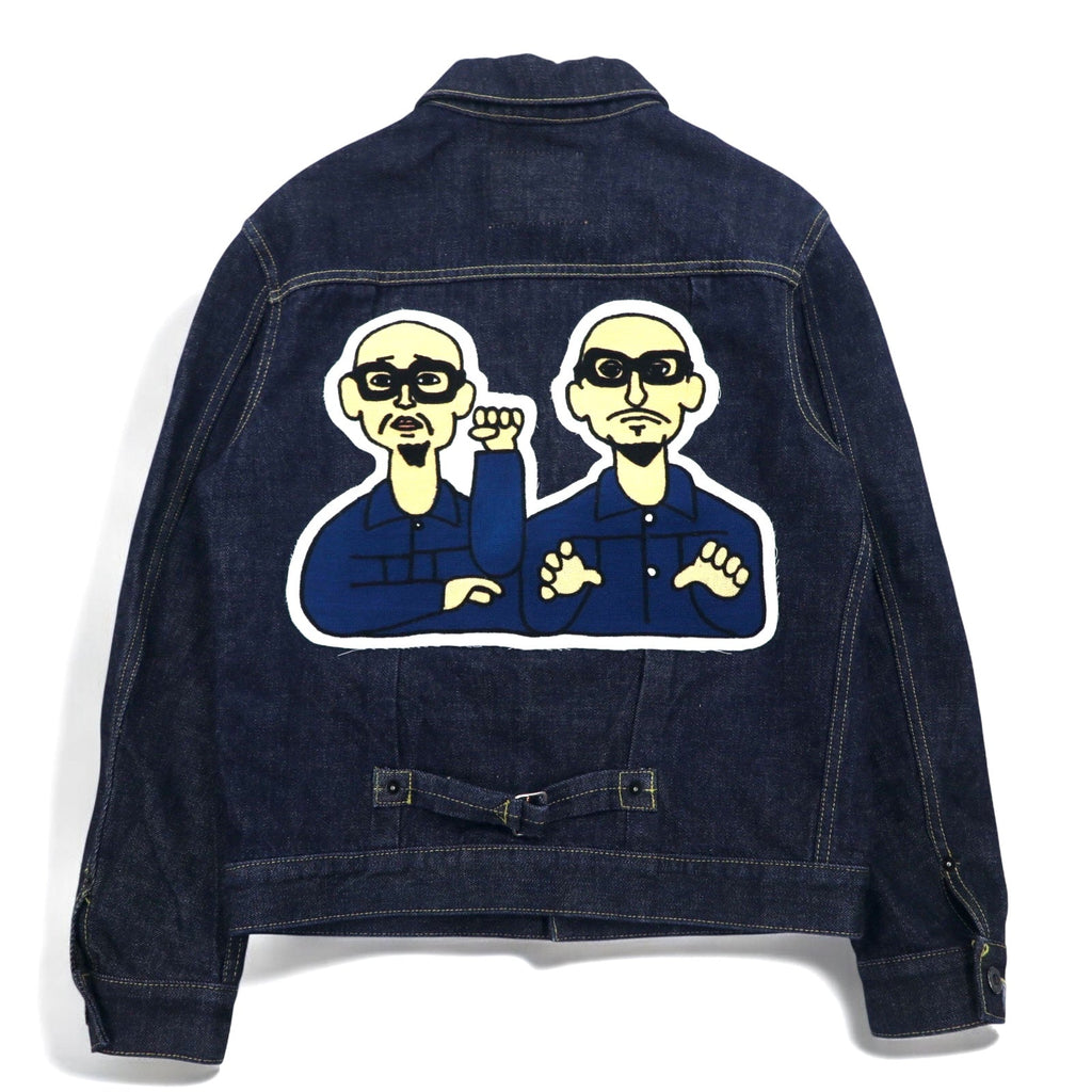 THE Mongolian Choppsss 1a con TWINS Giacca di Jeans S Indaco Blu