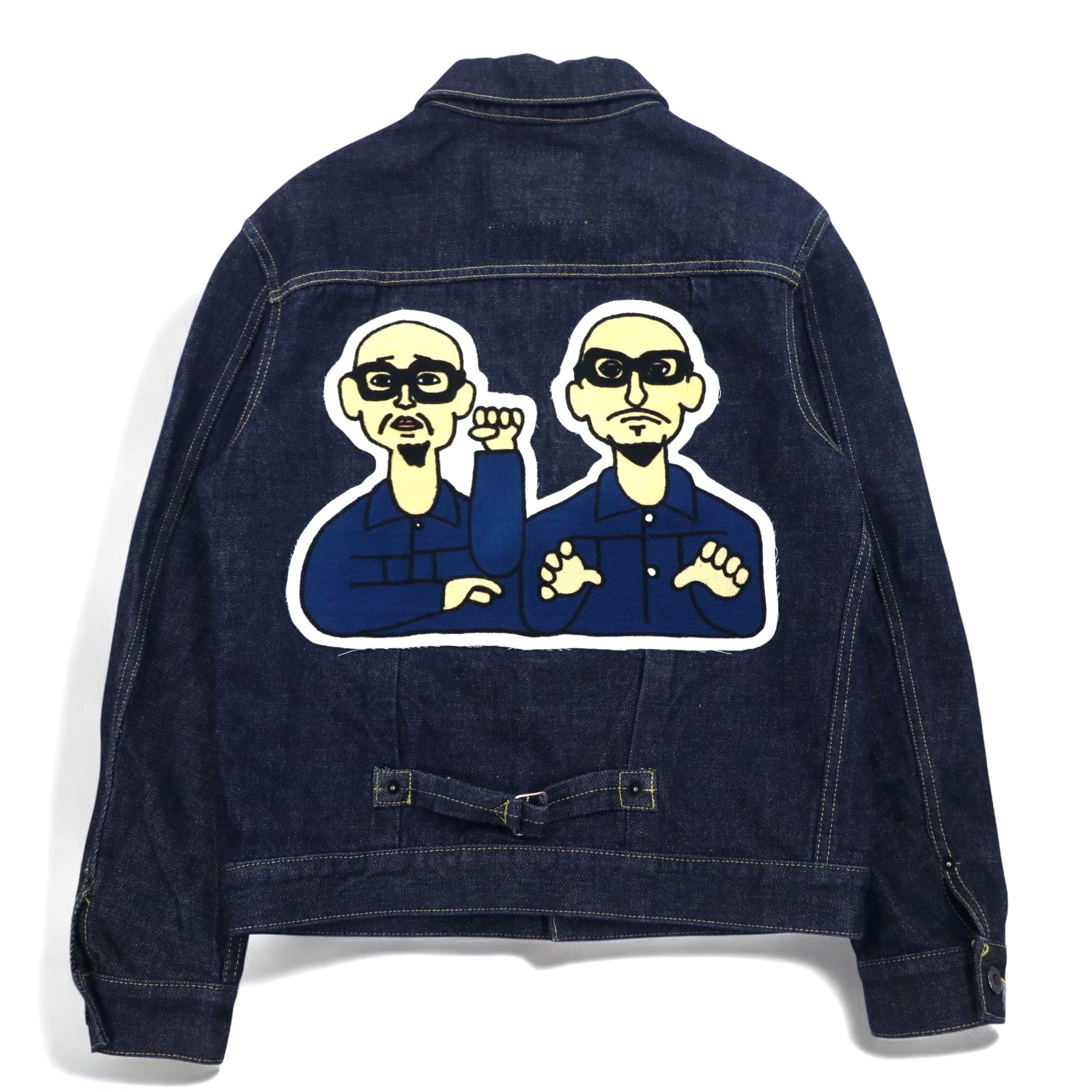 THE Mongolian Choppsss 1a con TWINS Giacca di Jeans S Indaco Blu