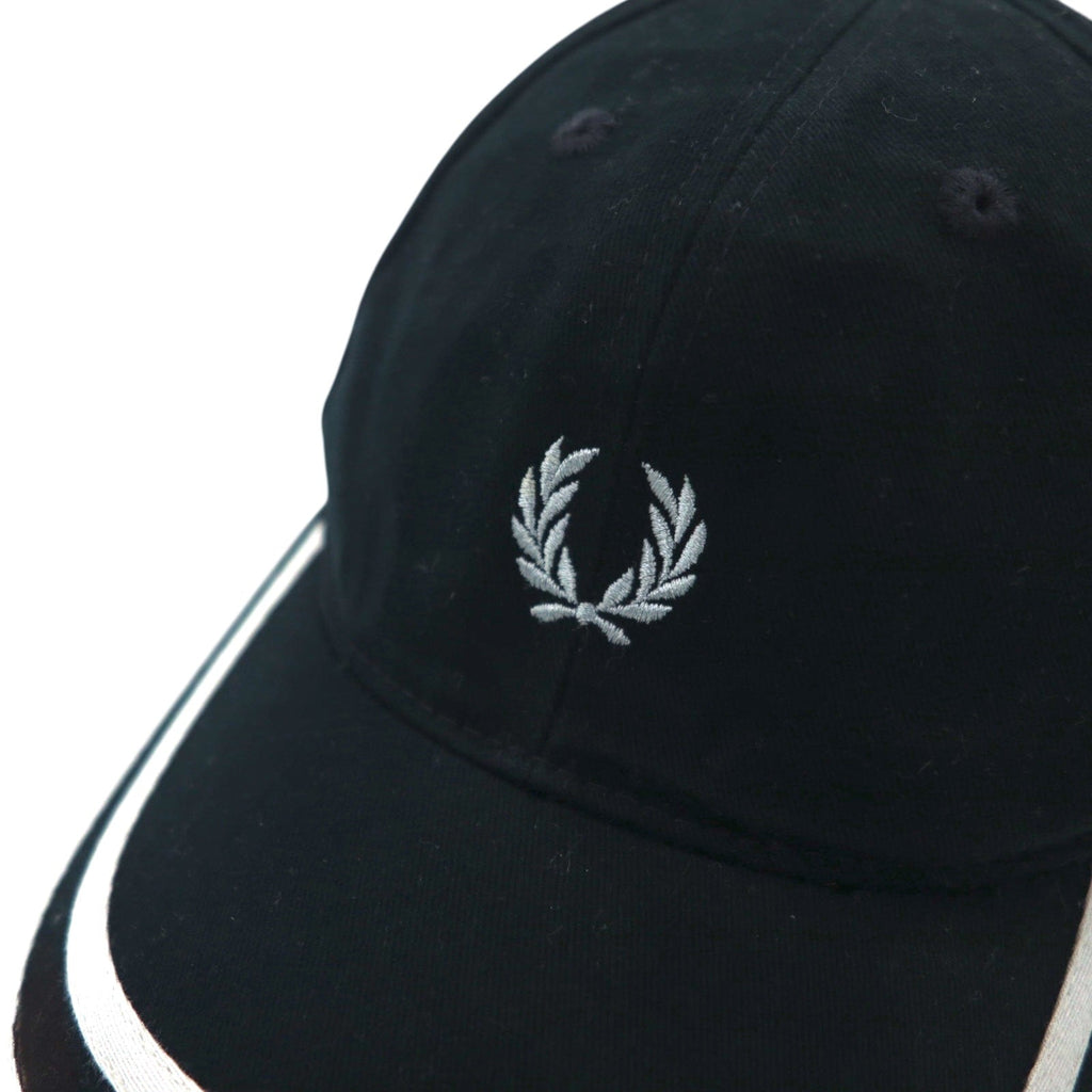 FRED PERRY Cappellino a 6 pannelli TAGLIA UNICA Cappellino nero Cotone Logo ricamato a punto singolo