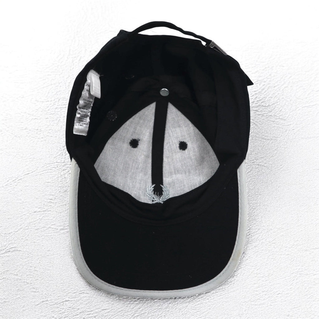FRED PERRY Cappellino a 6 pannelli TAGLIA UNICA Cappellino nero Cotone Logo ricamato a punto singolo