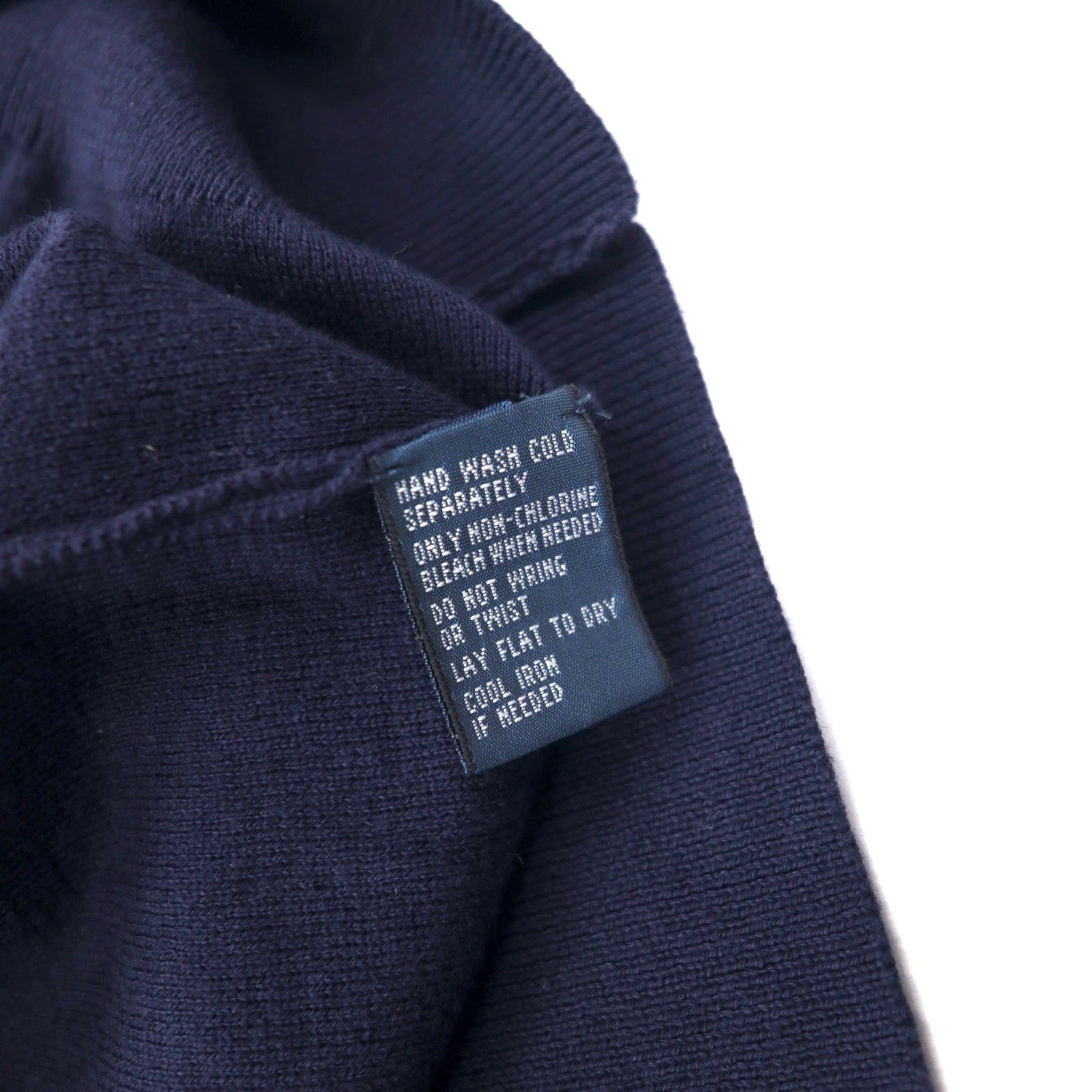 Polo by Ralph Lauren anni '90 maglione in cotone pima scollo a V L blu navy ricamo piccolo pony