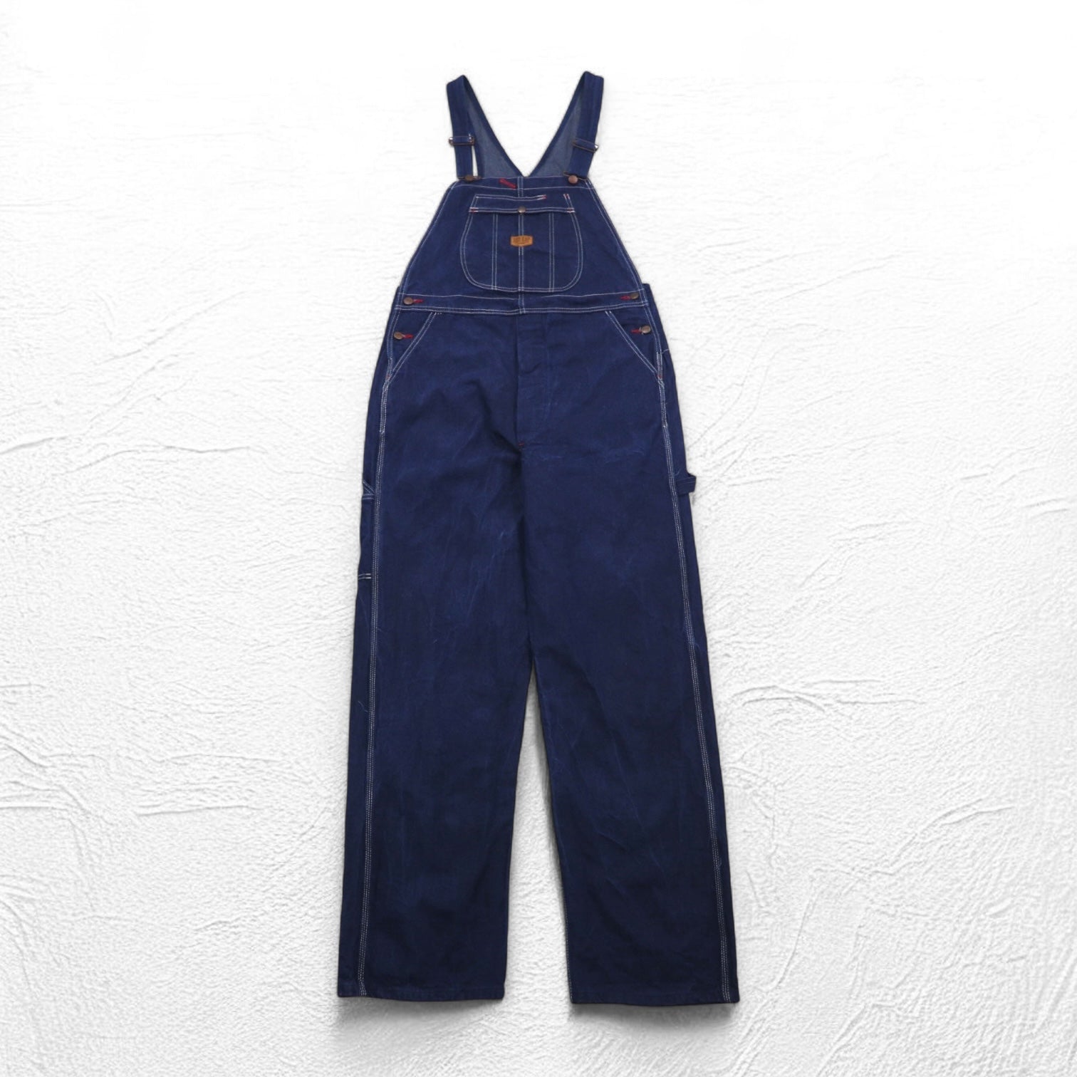 RED KAP Salopette in jeans taglia L blu indaco BD10DN Made in Mexico