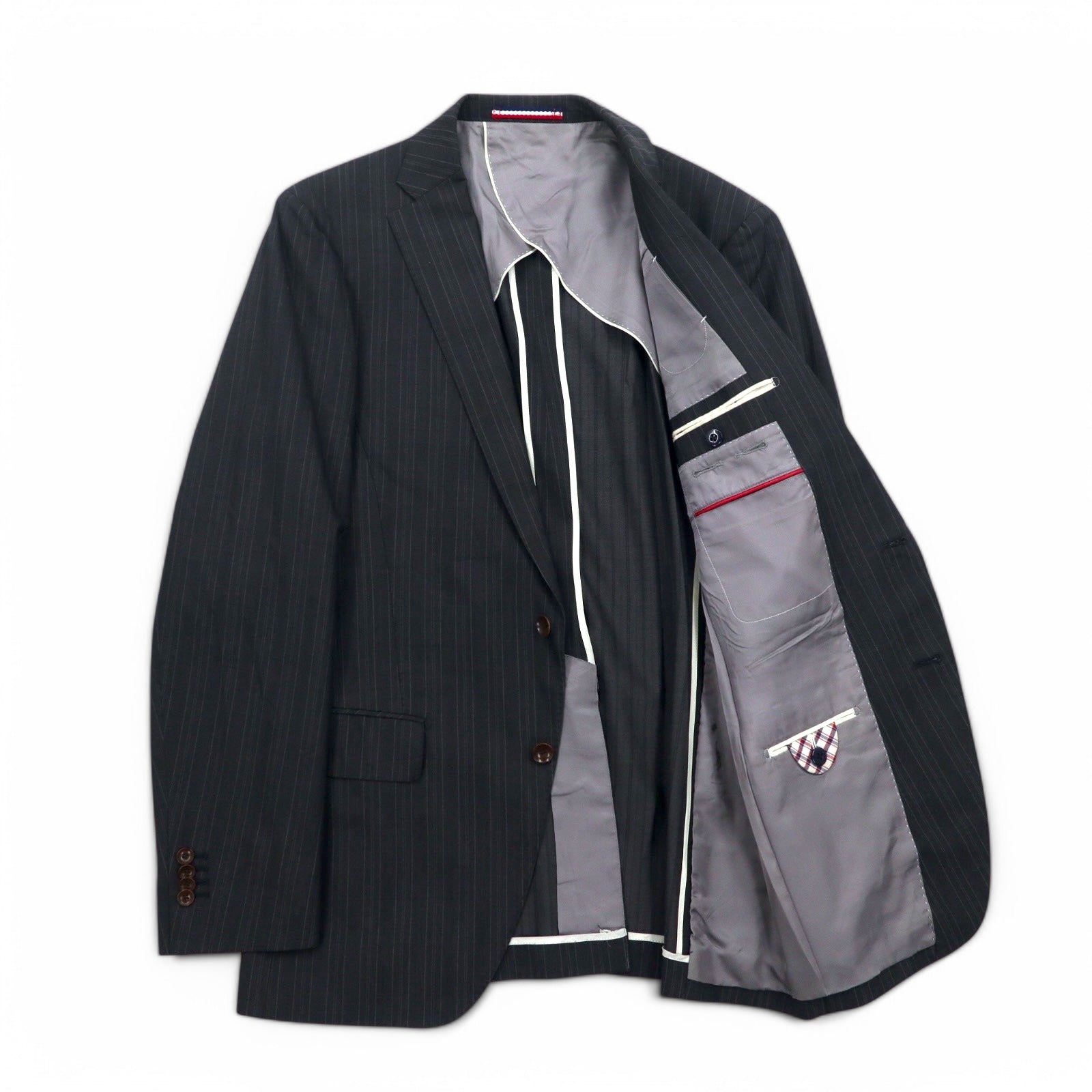 PERSON'S FOR MEN Abito completo 2 pezzi XL grigio a righe in lana