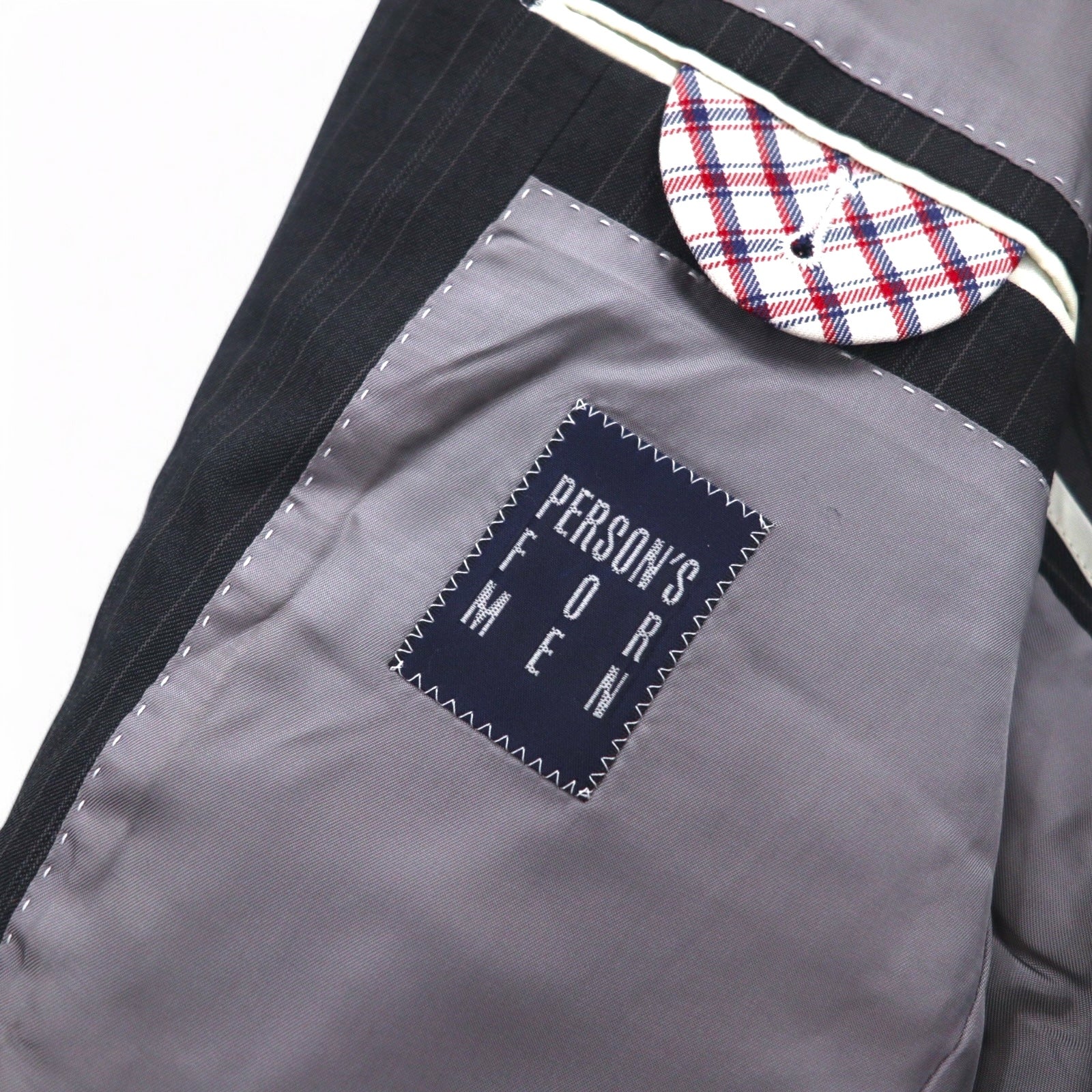 PERSON'S FOR MEN Abito completo 2 pezzi XL grigio a righe in lana