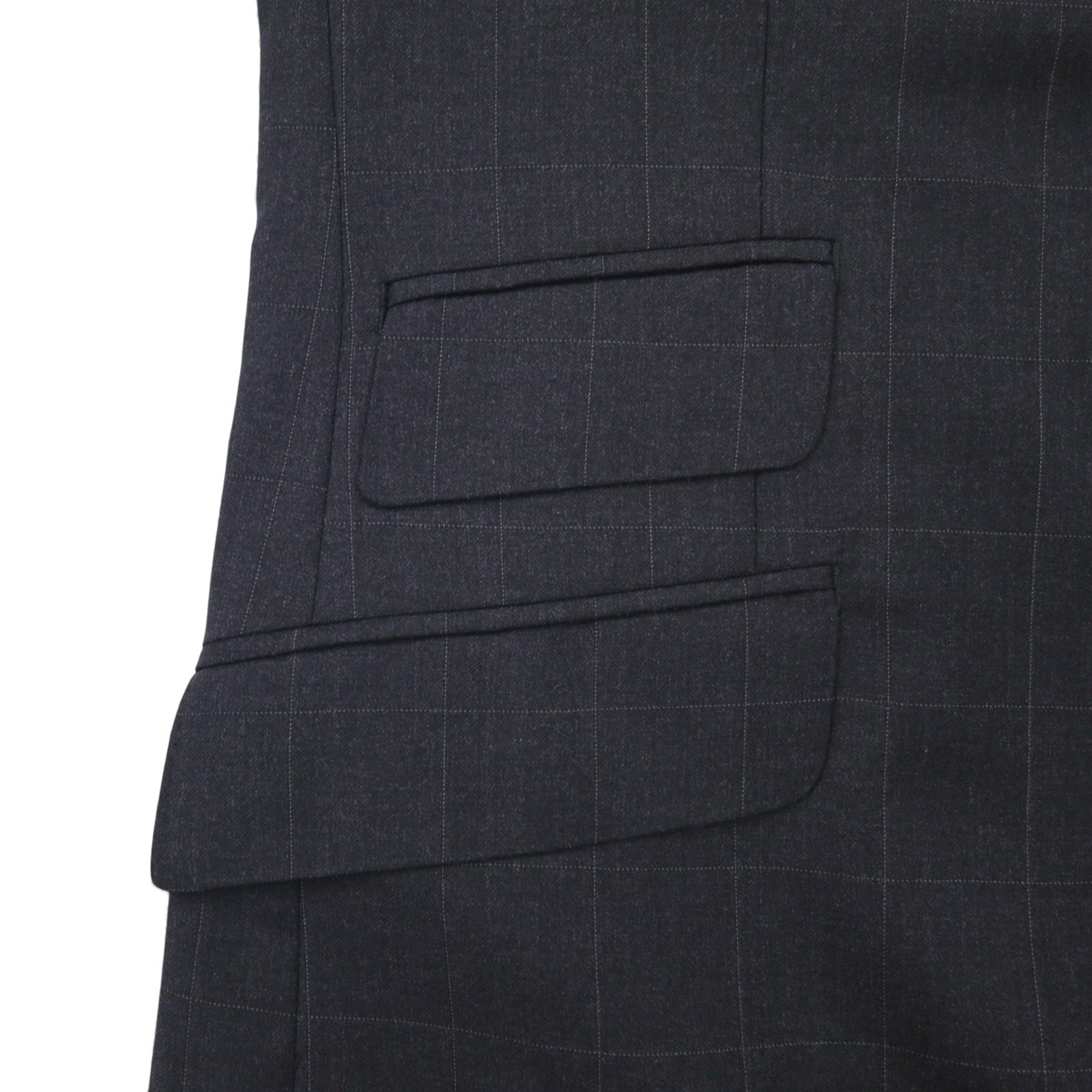 Paul Smith 90年代 SUPER 100's 3B スーツ セットアップ XL グレー チェック ウール VITALE BARBERIS CANONICO イタリア製生地 日本製