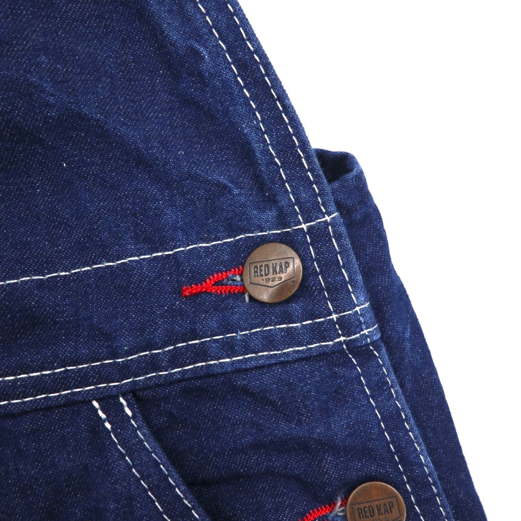 RED KAP Salopette in jeans taglia L blu indaco BD10DN Made in Mexico