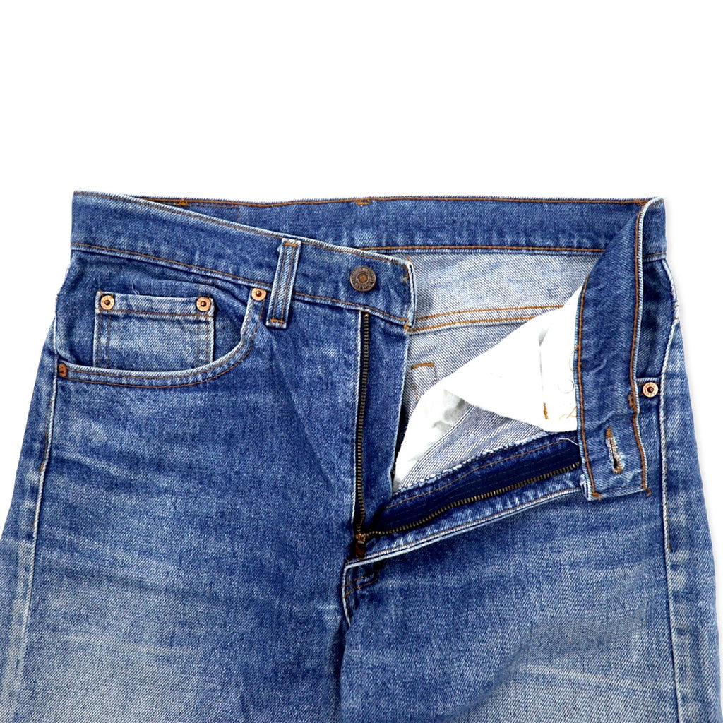 Levi's USA - Jeans anni '90 - Taglia 31 - Blu - Cotone - Bottone retro 525 - Chiusura con cerniera - Modello 505-0217