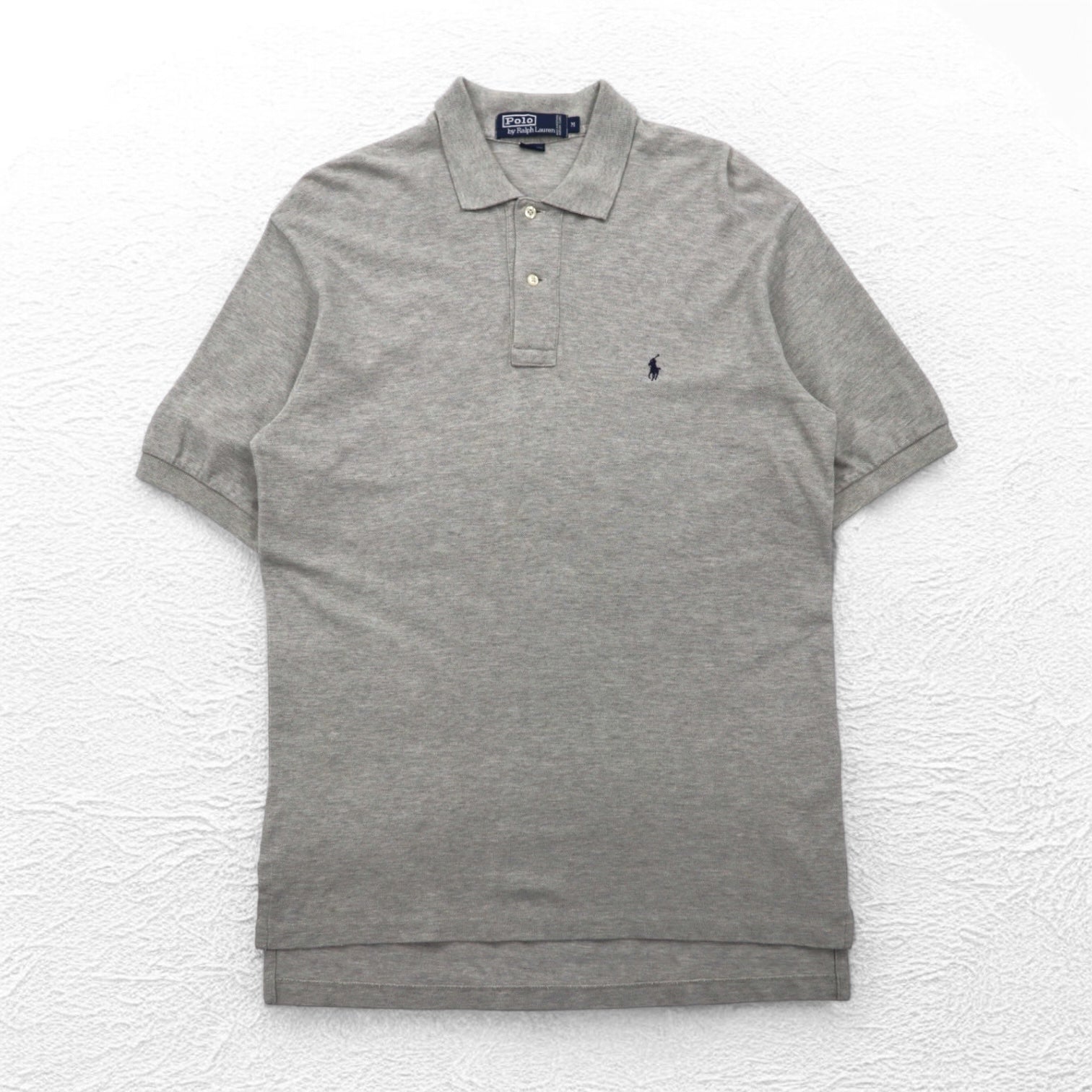 Polo by Ralph Lauren Anni '90 Polo M Grigio Cotone Ricamo Piccolo Pony