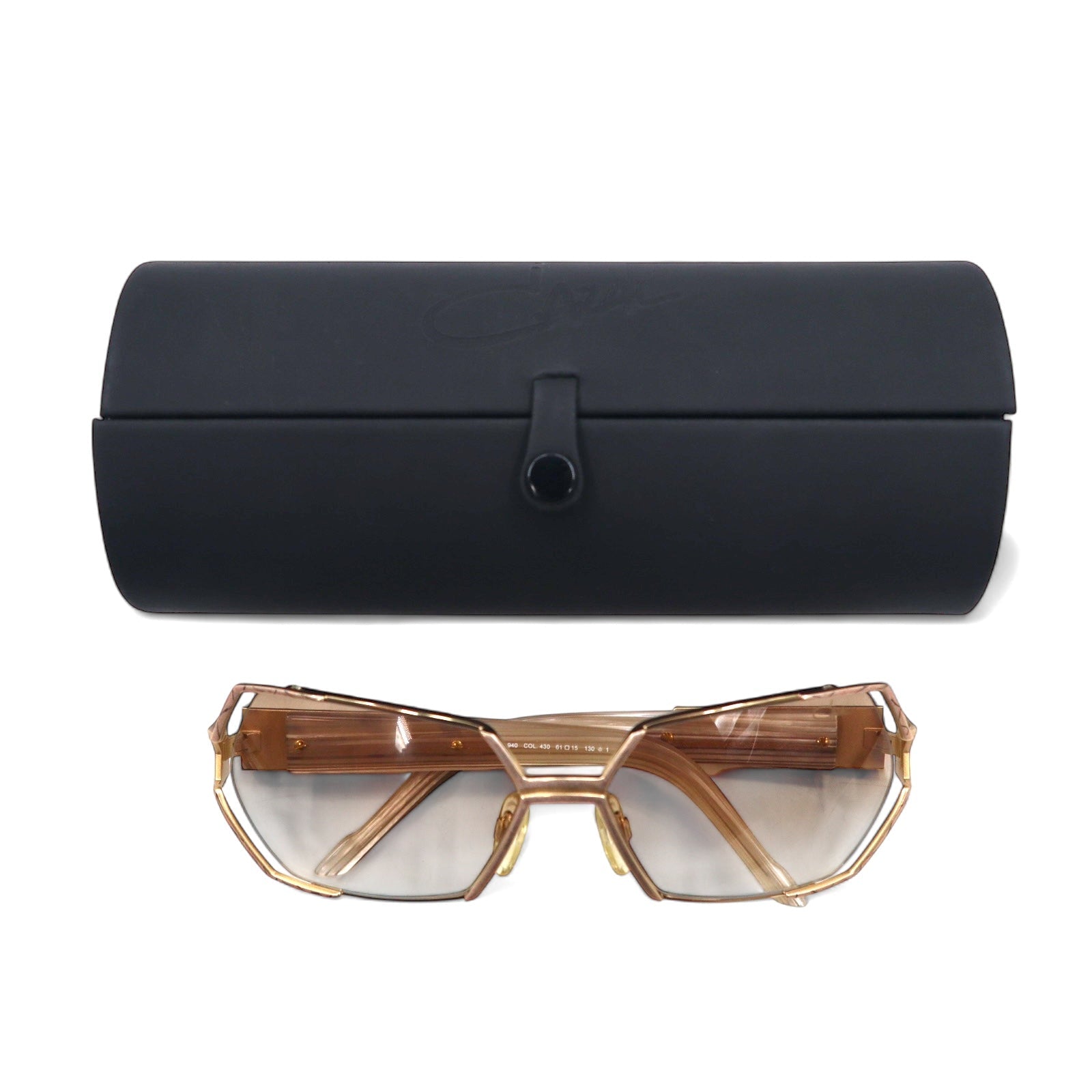 CAZAL Occhiali da sole esagonali in metallo dorato, lenti sfumate, Made in Germany MOD. 940 430 61◻︎15 130