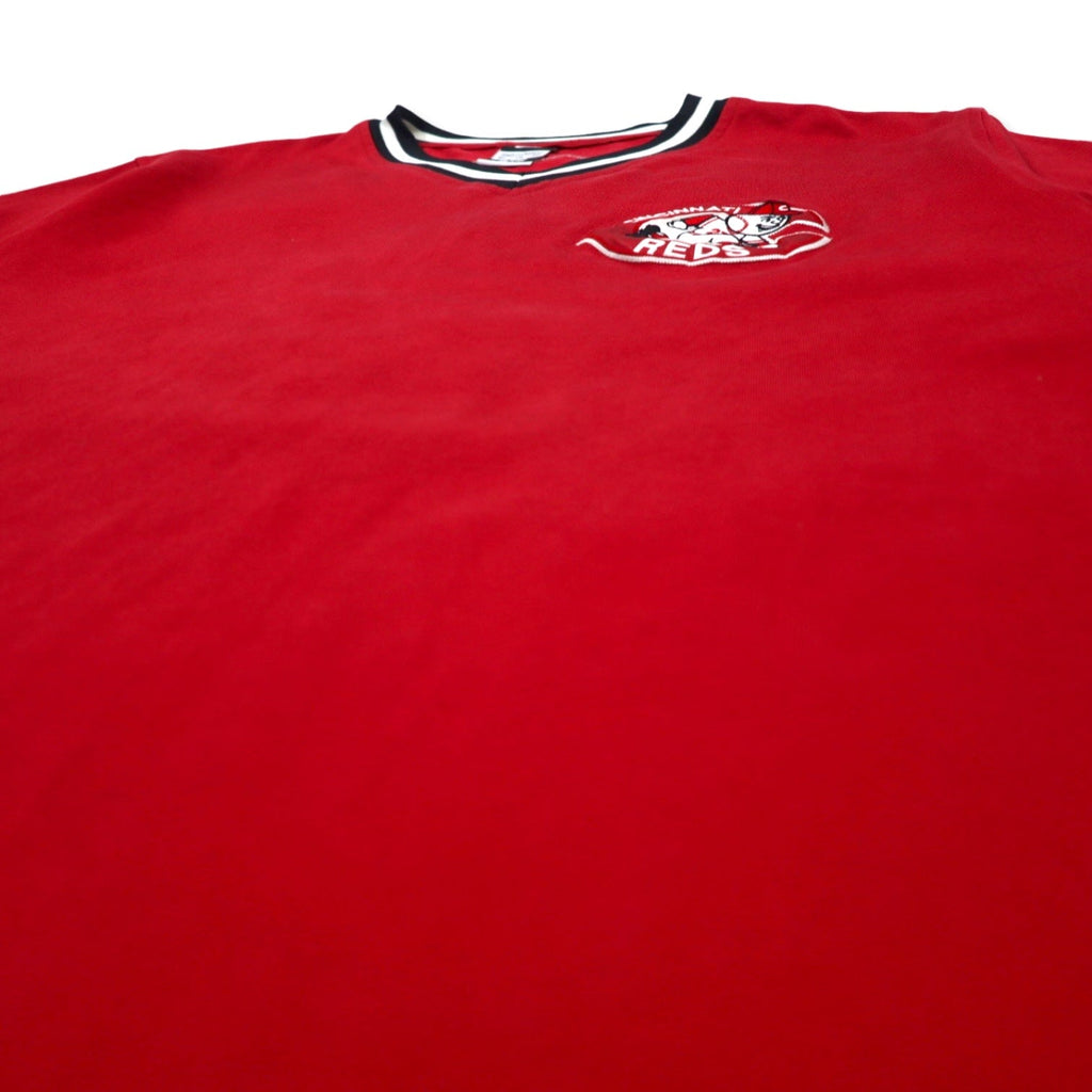 NIKE ゲームシャツ ベースボールシャツ XXL レッド コットン ポリエステル COOPERSTOWN COLLECTION ナンバリング MLB CINCINNATI REDS ビッグサイズ