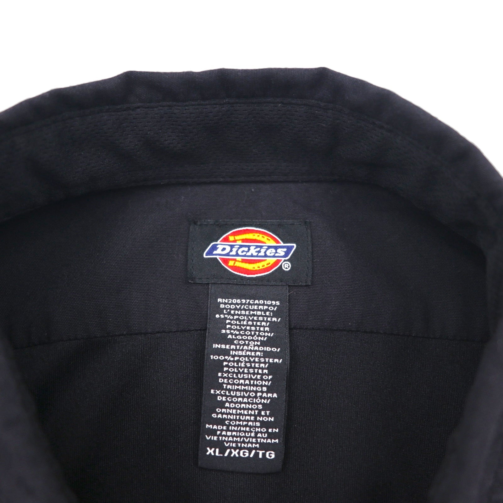 Camicia da lavoro a maniche corte Dickies, taglia XL, nera, poliestere cotone, azienda americana NASTC LS516