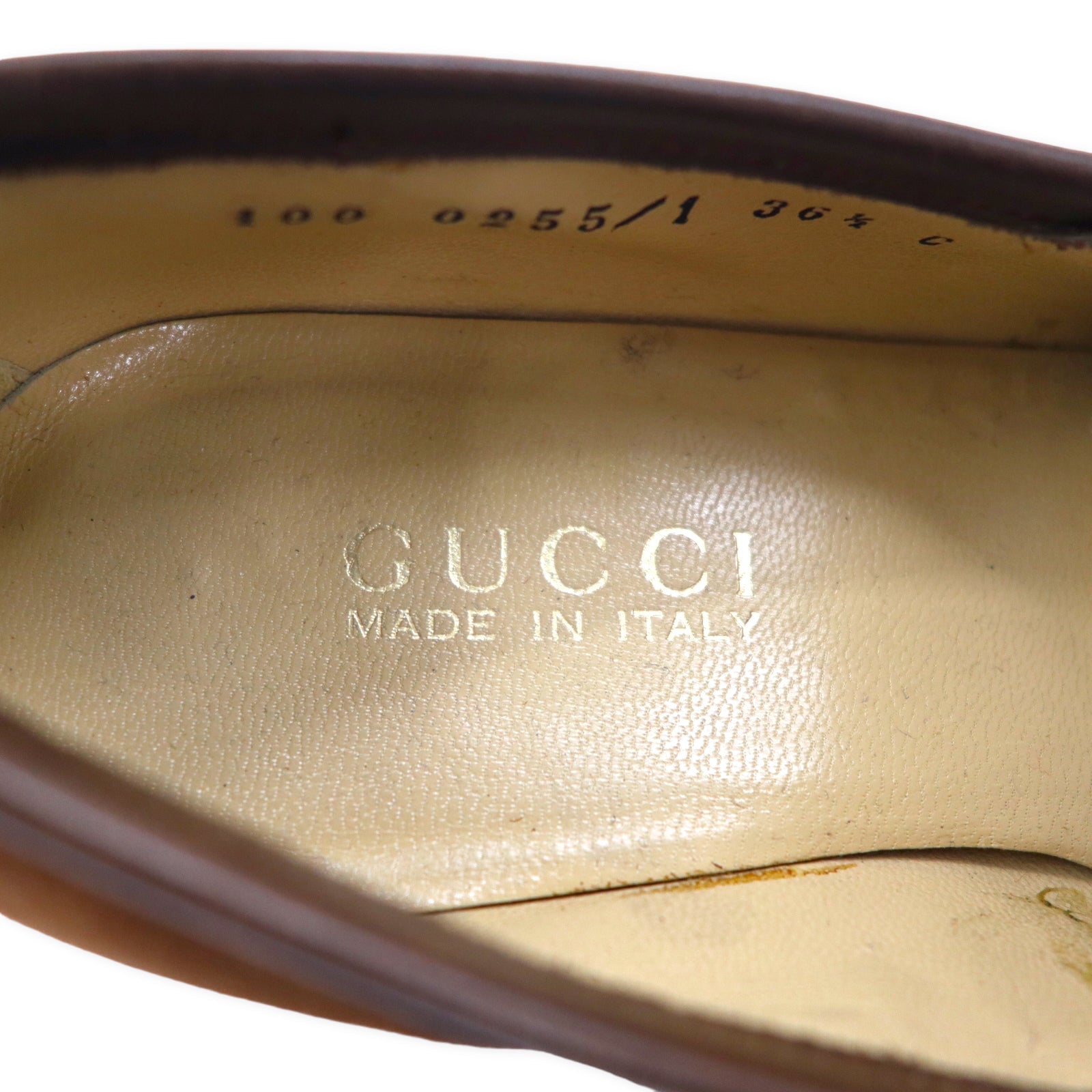 GUCCI Mocassini Horsebit 23.5cm Marrone Pelle Scamosciata 100 0255 / 1