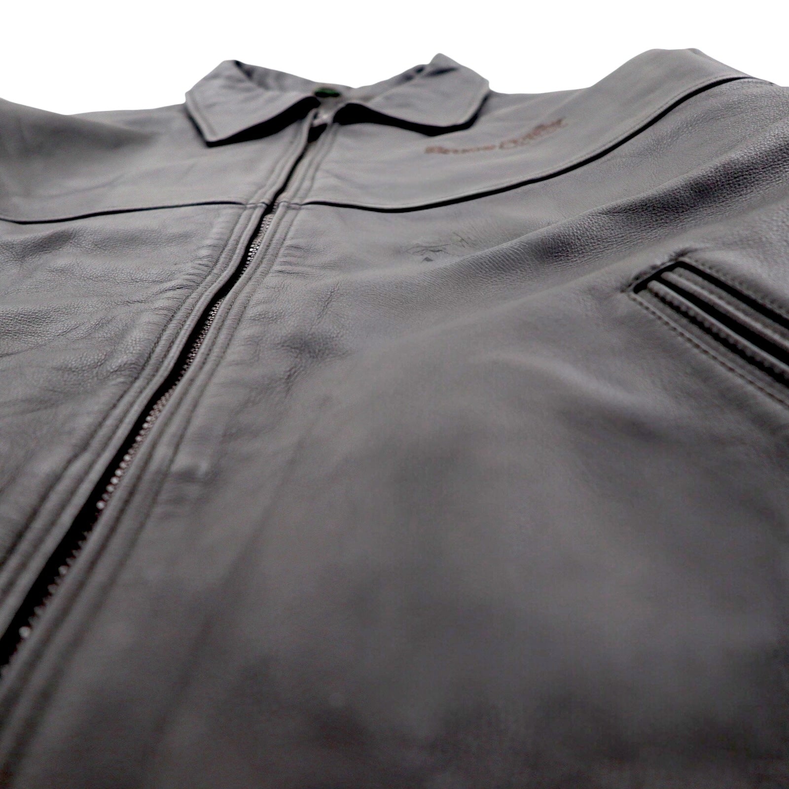 STORMTECH CLASSICS Full-Zip Leather Jacket レザー ジップアップジャケット L ブラウン