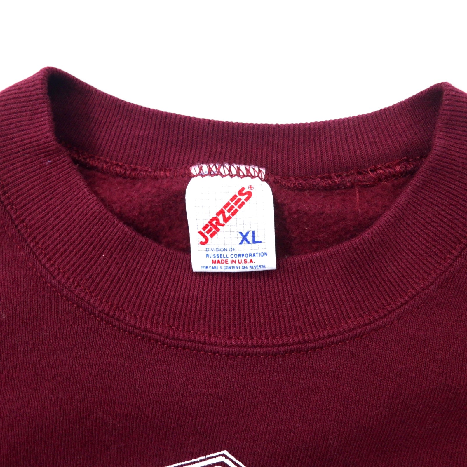 Felpa JERZEES USA 90s stampa XL bordeaux cotone garzato A Moment In Time