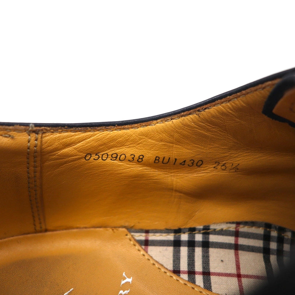 BURBERRY スプリットトゥ Uチップ ドレスシューズ 26.5cm ブラック レザー 外羽根 BU1430