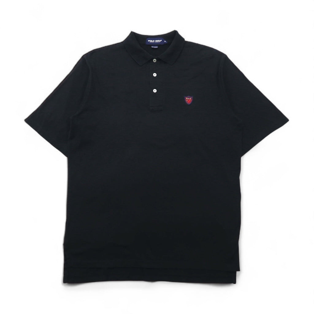 POLO GOLF RALPH LAUREN Polo anni '90 M Nero Cotone Logo ricamato Prodotto in Messico