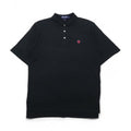 POLO GOLF RALPH LAUREN Polo anni '90 M Nero Cotone Logo ricamato Prodotto in Messico