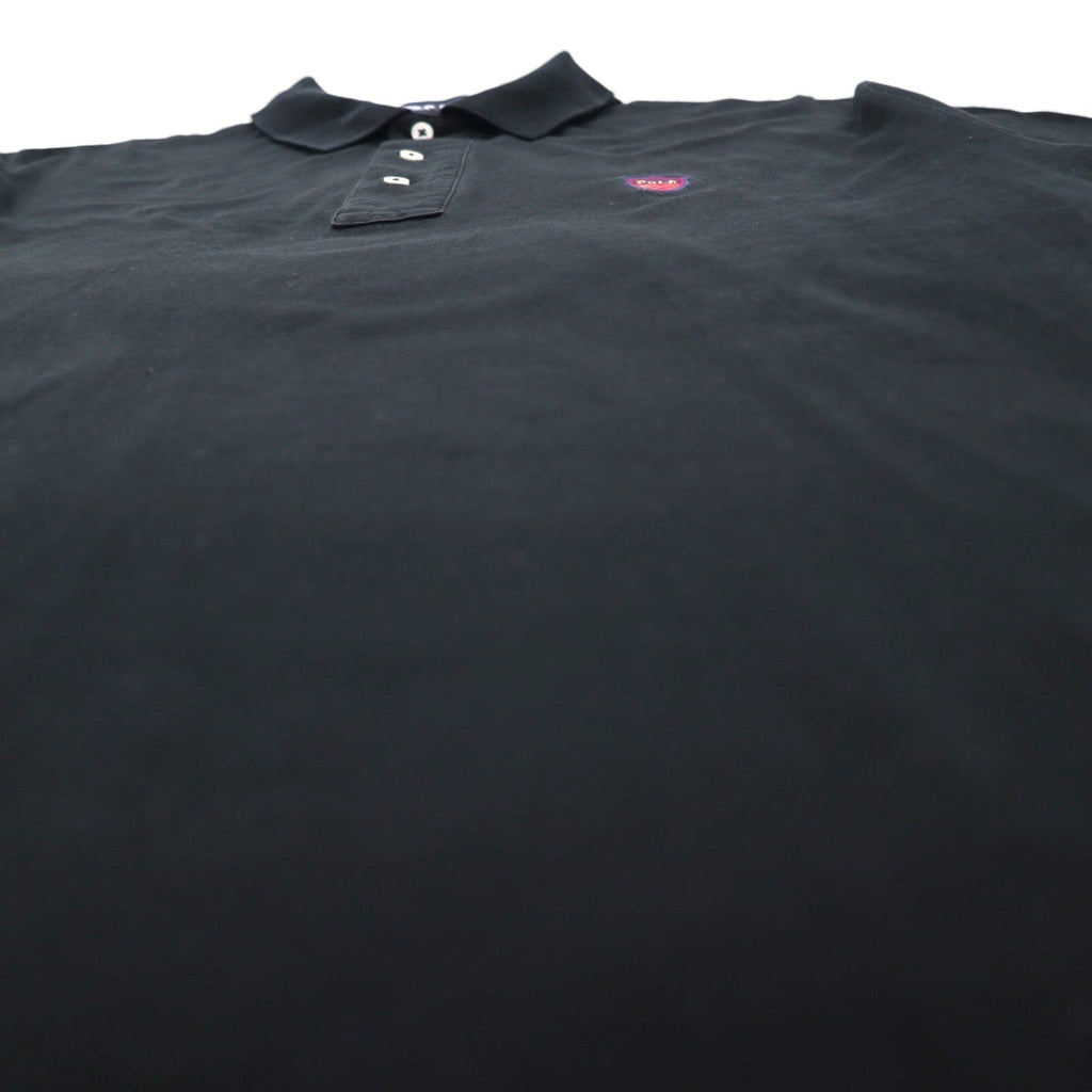 POLO GOLF RALPH LAUREN Polo anni '90 M Nero Cotone Logo ricamato Prodotto in Messico