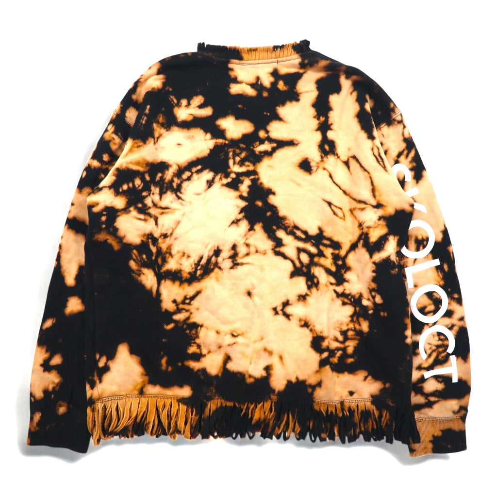 SKOLOCT TSUYOSHI NAKANO Felpa con frange, tie-dye e candeggio M Nero Arancione