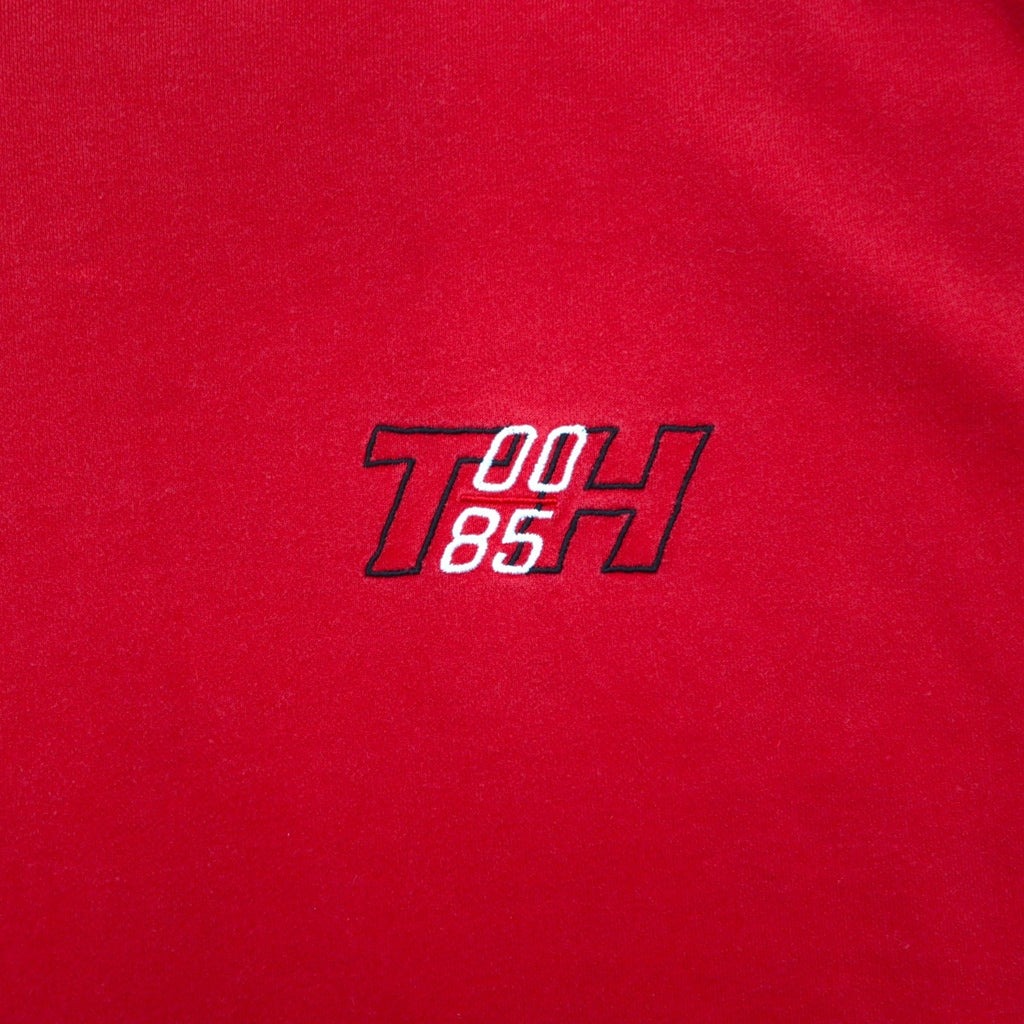 HILFIGER ATHLETICS (TOMMY HILFIGER) T-shirt a manica lunga, XXL, rosso, cotone