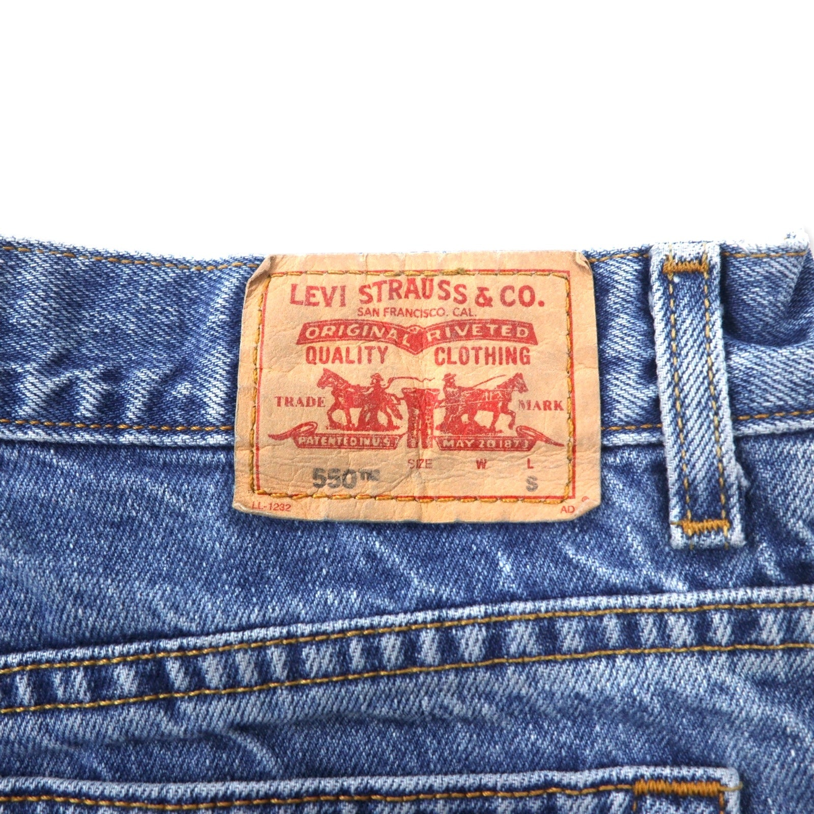Levi's anni 2000 CLASSIC RELAXED 550 Jeans Tapered 14 Blu Cotone RELAXED FIT TAPERED LEG Fatto in Messico