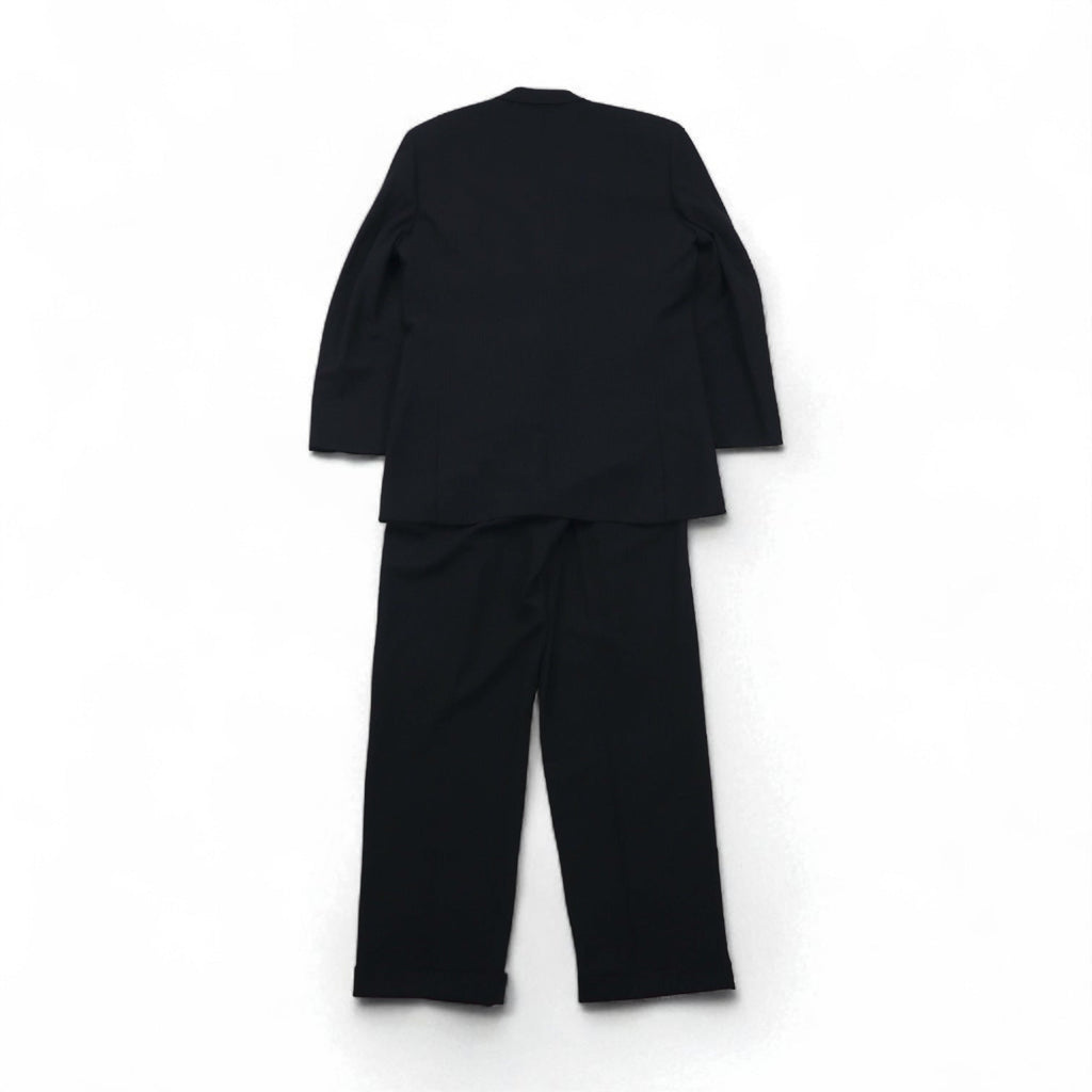 Paul Smith 3 bottoni, completo, taglia XL, nero, motivo occhio di pernice, LANIFICIO FINTES, tessuto italiano, made in Japan, anni '90