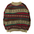 IL DANTE Maglione 3D in maglia oversize S Marrone Fantasia anni '90 Made in Australia in Lana