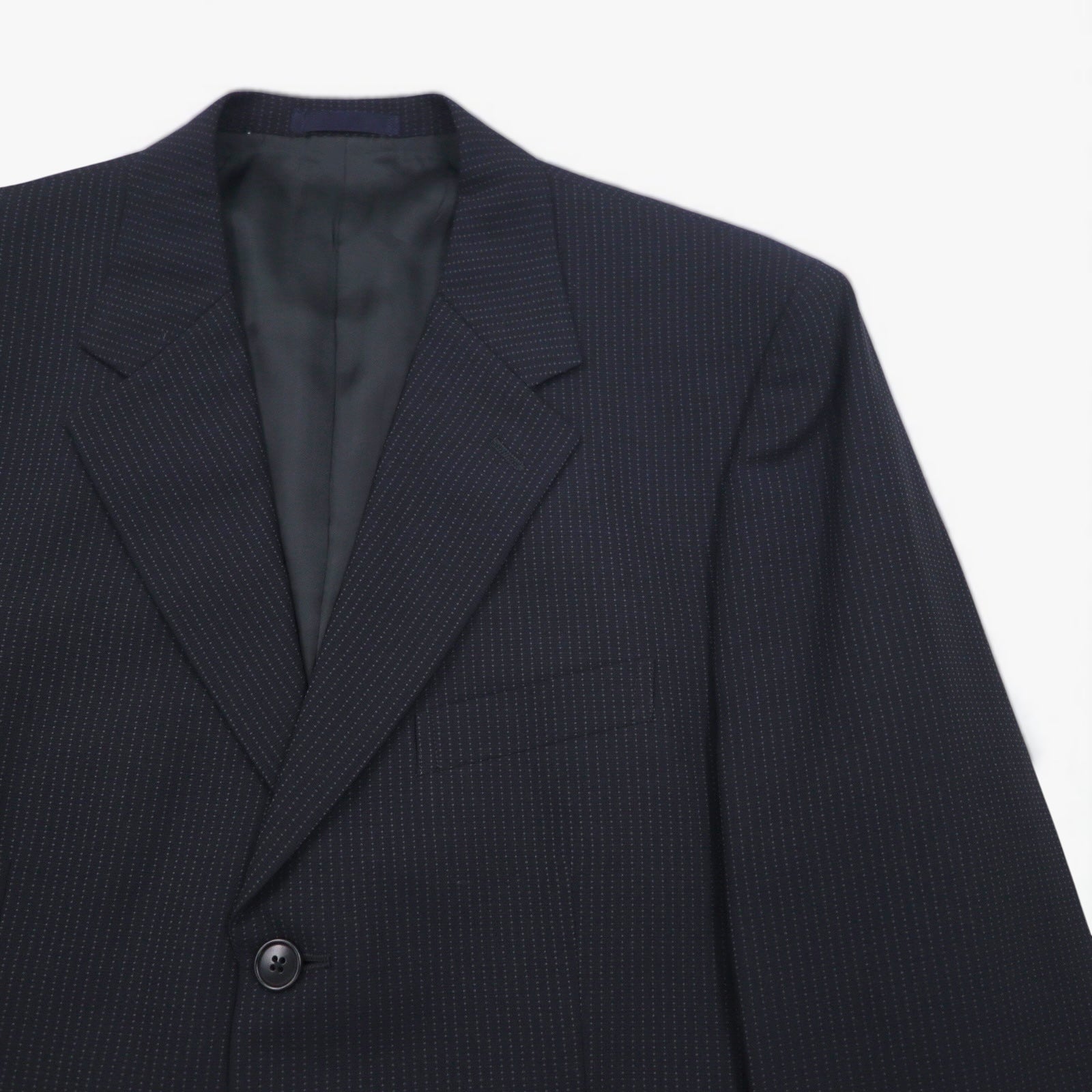 Paul Smith 3 bottoni, completo, taglia XL, nero, motivo occhio di pernice, LANIFICIO FINTES, tessuto italiano, made in Japan, anni '90