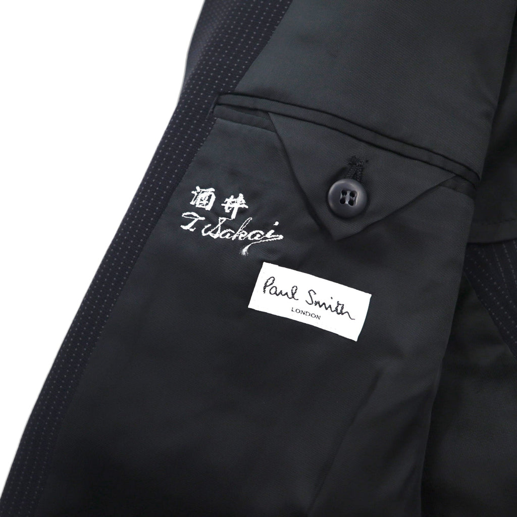 Paul Smith 3 bottoni, completo, taglia XL, nero, motivo occhio di pernice, LANIFICIO FINTES, tessuto italiano, made in Japan, anni '90